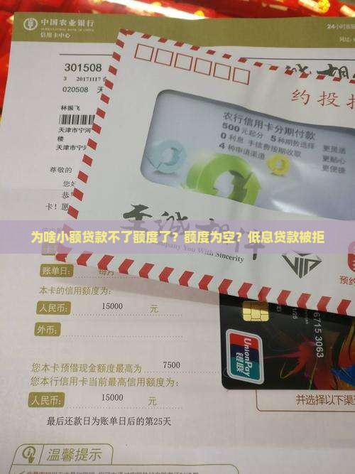 为啥小额贷款不了额度了？额度为空？低息贷款被拒