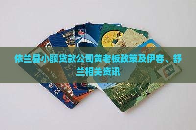 依兰县小额贷款公司黄老板政策及伊春、舒兰相关资讯