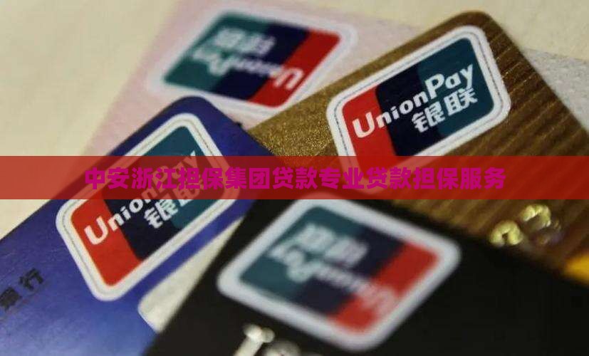 中安浙江担保集团贷款专业贷款担保服务