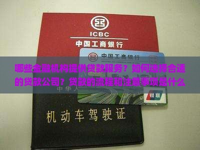 哪些金融机构提供贷款服务？如何选择合适的贷款公司？贷款的流程和注意事项是什么？