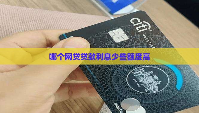 哪个网贷贷款利息少些额度高
