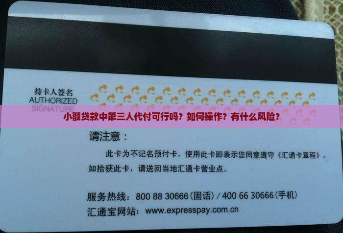 小额贷款中第三人代付可行吗？如何操作？有什么风险？