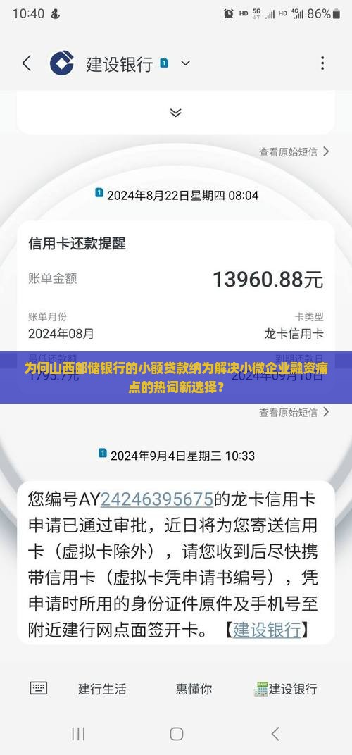 为何山西邮储银行的小额贷款纳为解决小微企业融资痛点的热词新选择？