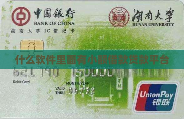 什么软件里面有小额借款贷款平台