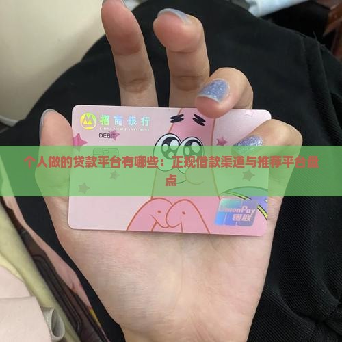 个人做的贷款平台有哪些：正规借款渠道与推荐平台盘点