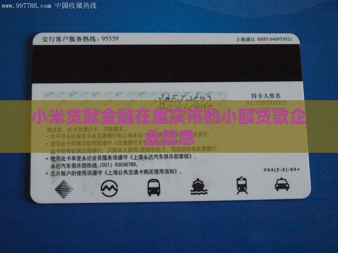 小米贷款金融在重庆市的小额贷款企业信息