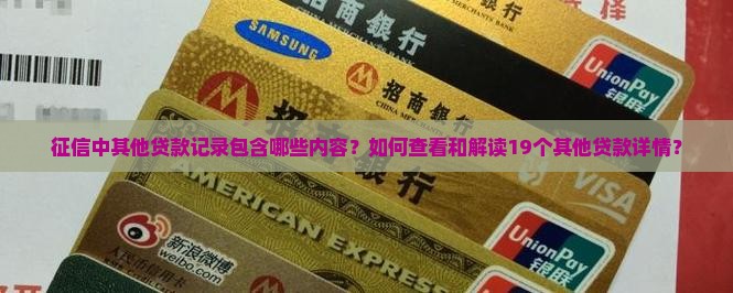 征信中其他贷款记录包含哪些内容？如何查看和解读19个其他贷款详情？