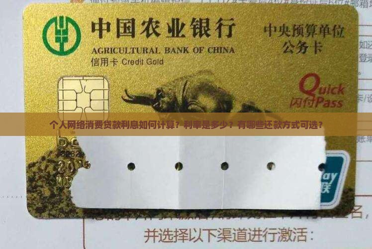 个人网络消费贷款利息如何计算？利率是多少？有哪些还款方式可选？