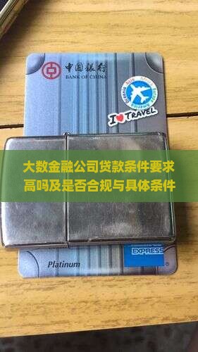 大数金融公司贷款条件要求高吗及是否合规与具体条件详述
