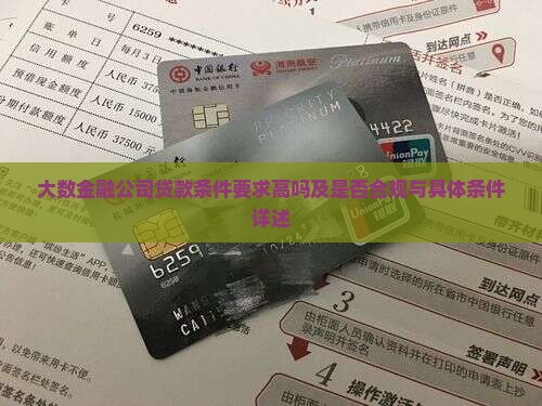 大数金融公司贷款条件要求高吗及是否合规与具体条件详述