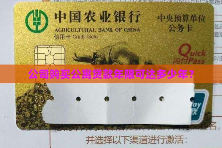 公司购买公寓贷款年限可达多少年？