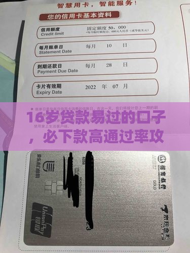 16岁贷款易过的口子，必下款高通过率攻略