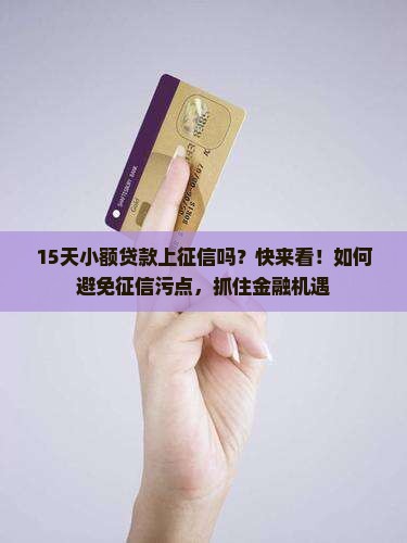 15天小额贷款上征信吗？快来看！如何避免征信污点，抓住金融机遇
