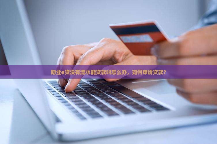 助业e贷没有流水能贷款吗怎么办，如何申请贷款？