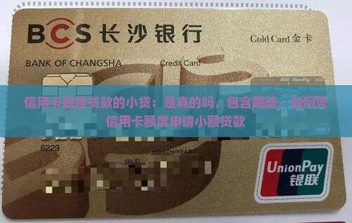信用卡额度贷款的小贷：是真的吗，包含哪些，如何凭信用卡额度申请小额贷款