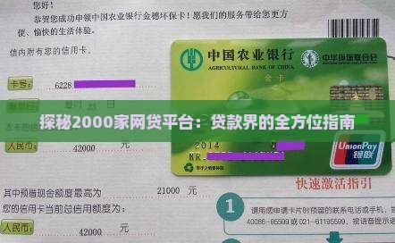探秘2000家网贷平台：贷款界的全方位指南