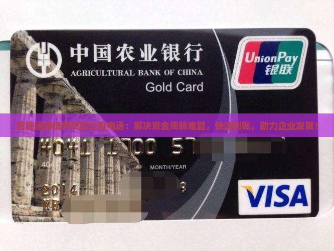 恩施活体抵押贷款公司电话：解决资金周转难题，快速到账，助力企业发展！