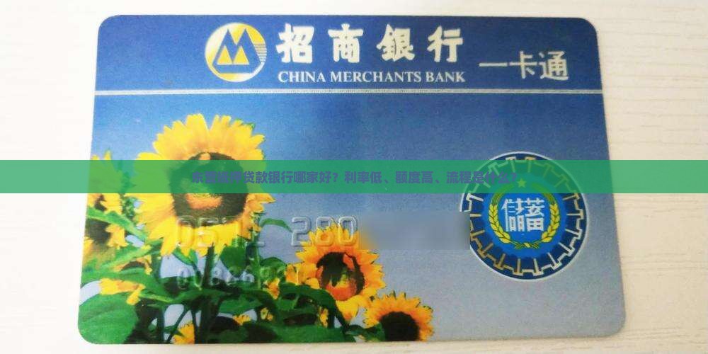 东营抵押贷款银行哪家好？利率低、额度高、流程是什么？
