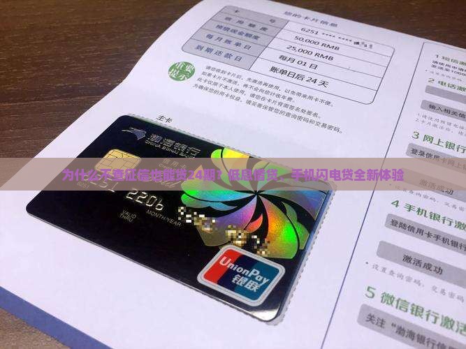 为什么不查征信也能贷24期？低息借贷、手机闪电贷全新体验
