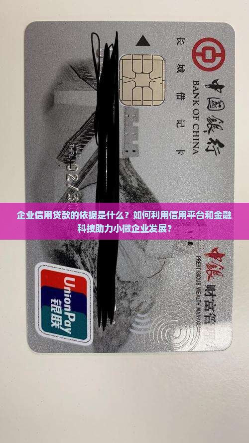 企业信用贷款的依据是什么？如何利用信用平台和金融科技助力小微企业发展？