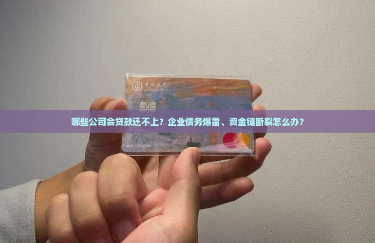 哪些公司会贷款还不上？企业债务爆雷、资金链断裂怎么办？