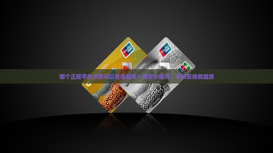 哪个正规平台贷款可以先息后本？低息小额贷，手机在线就能贷