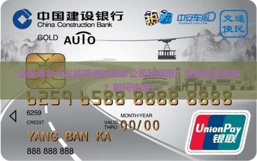 汕尾海丰汽车抵押贷款哪家公司利率低？流程是怎样的？如何快速？