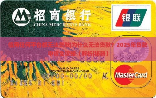 信用任何平台都无法贷款