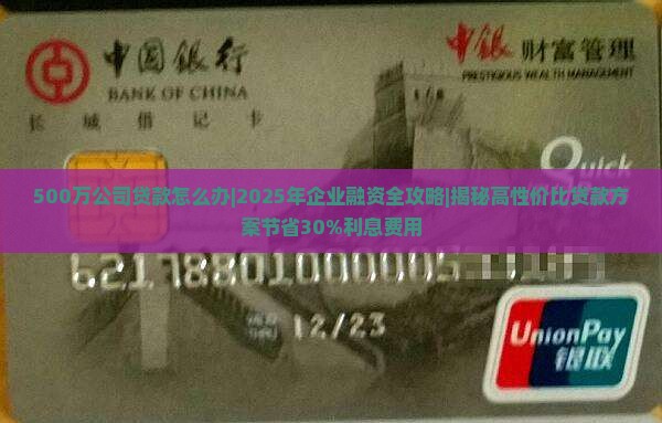 500万公司贷款怎么办