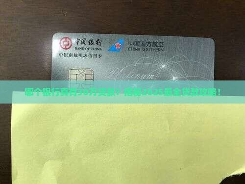 哪个银行有30贷款吗