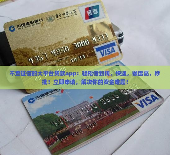 不查征信的大平台贷款app