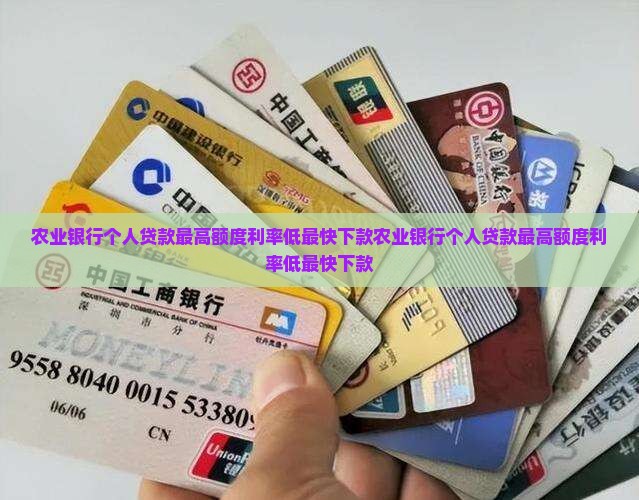 农业银行个人贷款