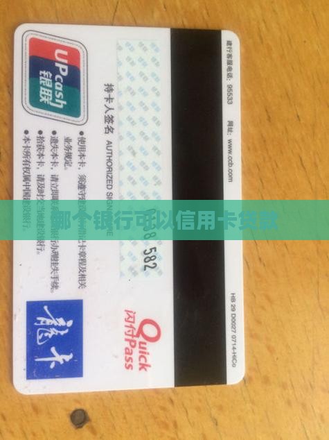 哪个银行可以信用卡贷款