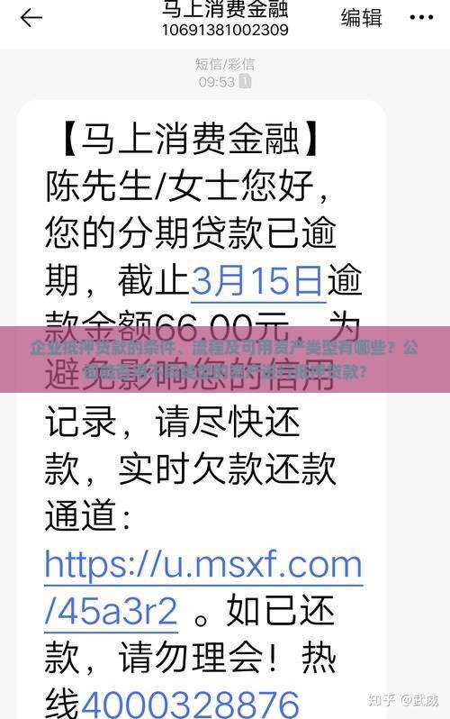 企业抵押贷款的条件、流程及可用资产类型有哪些？公司能否用不同类型的资产进行抵押贷款？