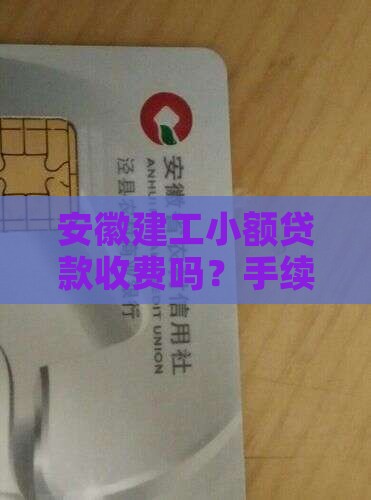 安徽建工小额贷款收费吗？手续费与手续详解