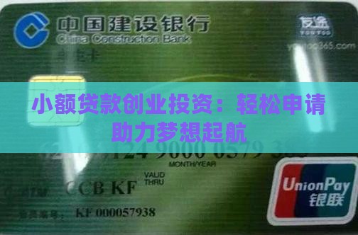 小额贷款创业投资：轻松申请助力梦想起航