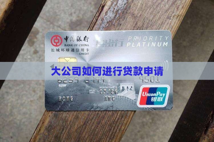 大公司如何进行贷款申请