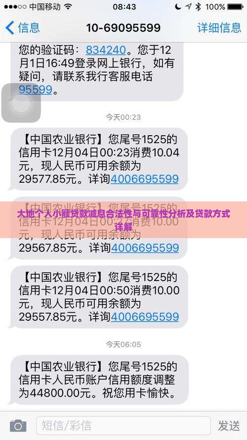 大地个人小额贷款减息合法性与可靠性分析及贷款方式详解