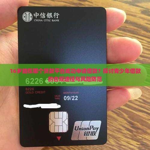 16岁能在哪个贷款平台成功申请借款？探讨青少年借款的合规途径与风险防范