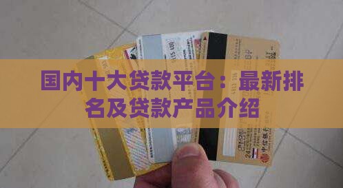国内十大贷款平台：最新排名及贷款产品介绍