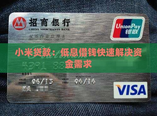 小米贷款：低息借钱快速解决资金需求
