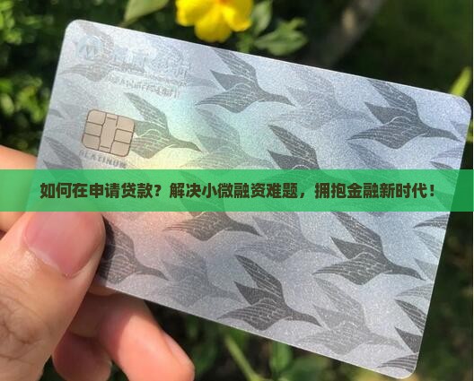 如何在申请贷款？解决小微融资难题，拥抱金融新时代！