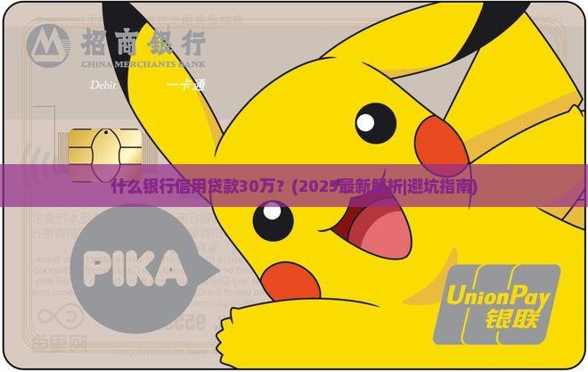 什么银行信用贷款30万