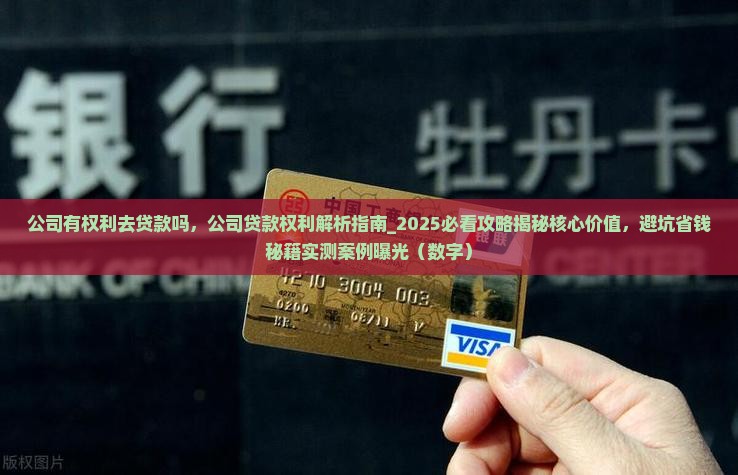 公司有权利去贷款吗