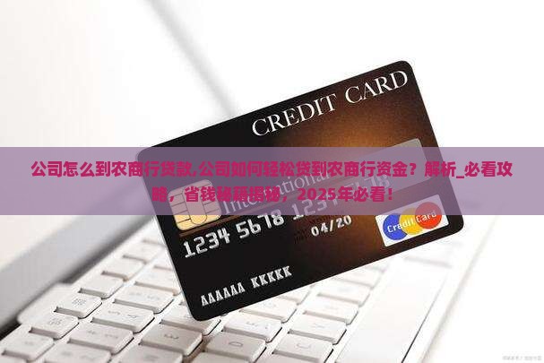 公司怎么到农商行贷款