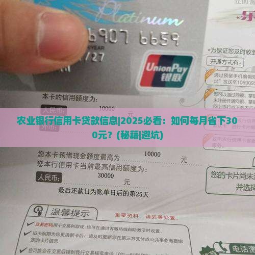 农业银行信用卡贷款信息