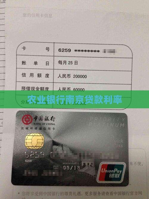 农业银行南京贷款利率