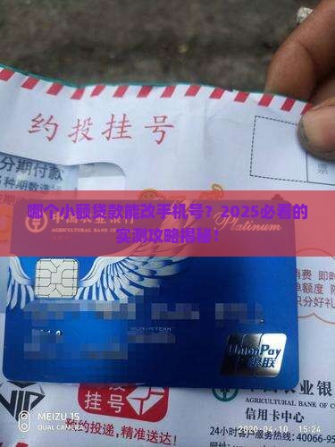 哪个小额贷款能改手机号