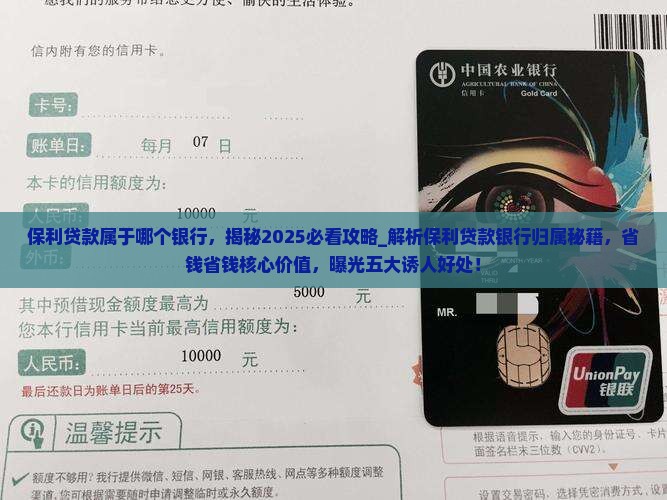 保利贷款属于哪个银行