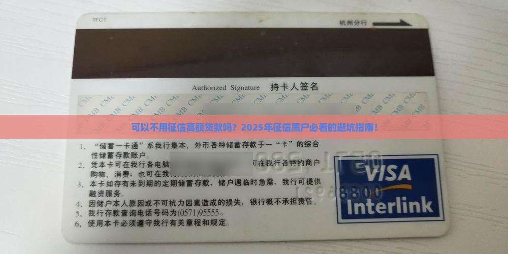 可以不用征信高额贷款吗